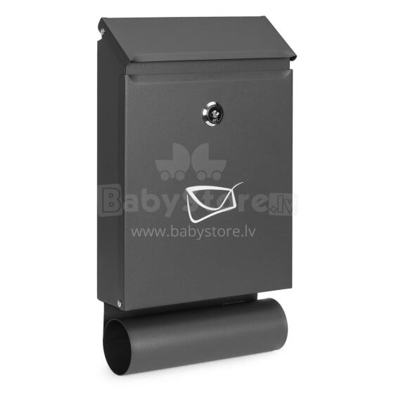 Wall-mounted mailbox with newspaper holder postal galvanized steel anthracite ModernHome