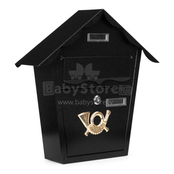 Wall-mounted mailbox galvanized steel black ModernHome