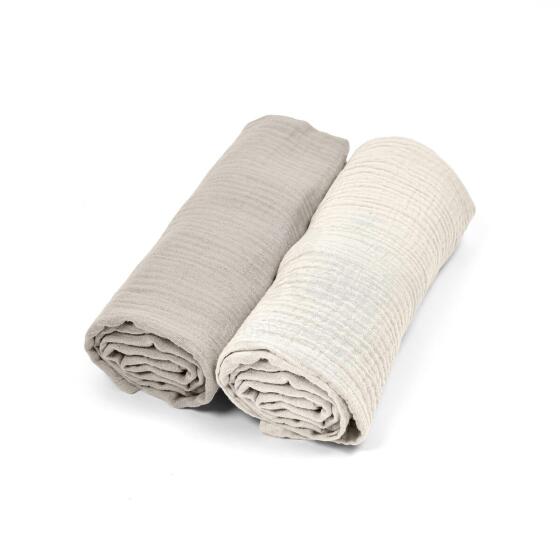 ALBERO MIO Muslin Diapers 2-Pack CC2 Beige
