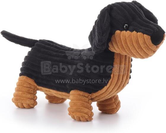 Apricot Lamb - Cuddly Toy Fulan Dachshund 39 cm - Soft Dog Plush Toy Gift for Children (black)