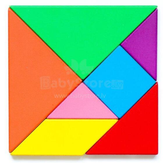 Wooden Toys Puzzle Art.277455 Tangram Jigsaw Koka puzle