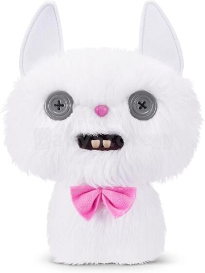 Fuggler Alley Cats (Cheezee) White – Funny Ugly Monster Plush Toy with Human-Like Teeth