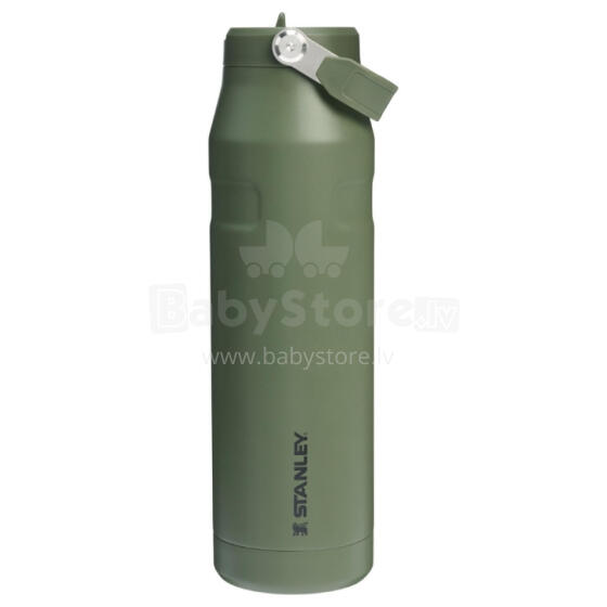 Thermos bottle with straw The IceFlow Bottle Flip Straw 2.0 1.06L dark green