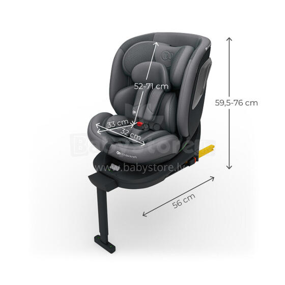 KINDERKRAFT Car Seat I-360 2 PLUS i-Size Grey