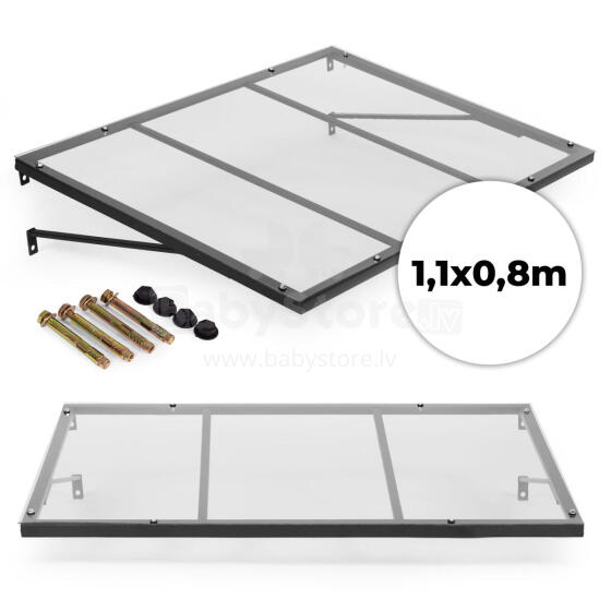 Pārsegs virs ieejas durvīm 113x80 cm, jumta segums, UV aizsardzība MultiGarden