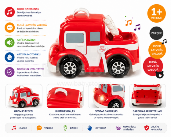 Bo Interactive Fire Engine LV Art.278272 Interactive fire engine (in Latvian lang.)