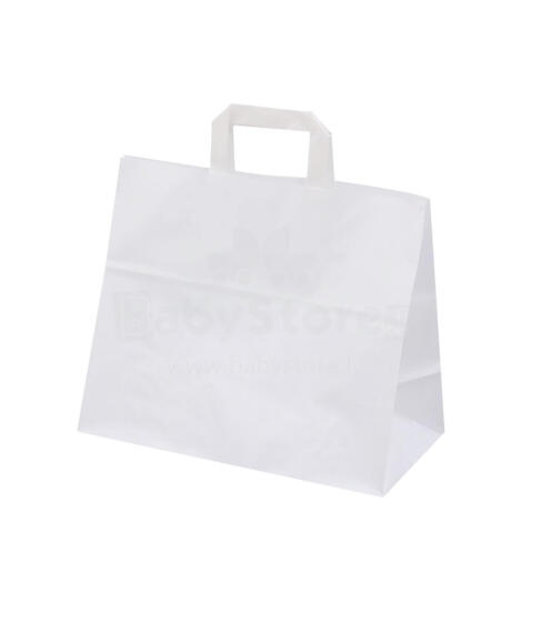 Basic M White Paper Bag Art.P50902 size 32 x 16 x 27 cm