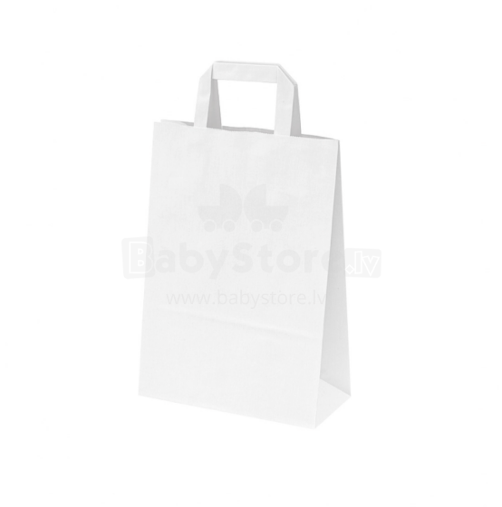 Basic S White Paper Bag Art.P50902 size 19 x 8 x 25 cm