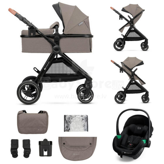 KINDERKRAFT Multifunctional Stroller ESME PRO 3IN1 Sand Beige + MINK PRO 2
