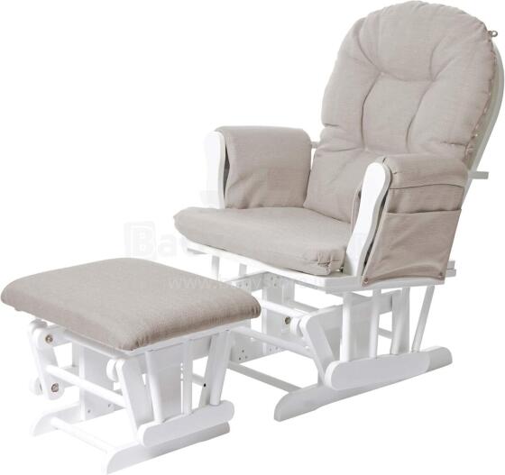 Mendler Relaxing Rocking Chair Art.HWC-C76 Cream  Šūpuļkrēsls