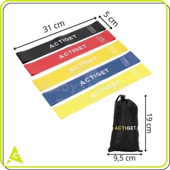 Resistance bands for exercise 5 pcs ACT0104