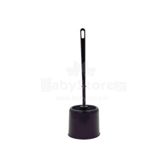 Toilet brush with holder, black