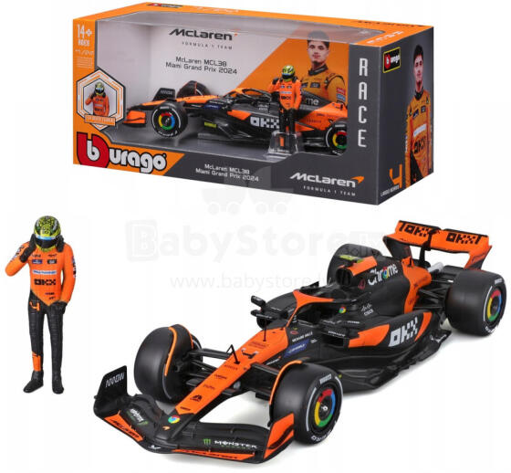 AUTO BBURAGO MCLAREN MCL38 NORRIS 1:24