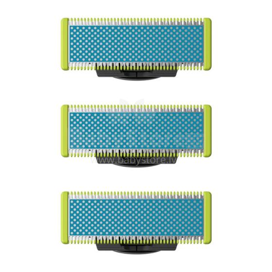 PHILIPS OneBlade skuvekļa nomaināms asmens,  3 gab.