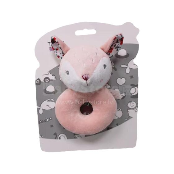 AXIOM 9562 Rattle Fox Pink 14 cm