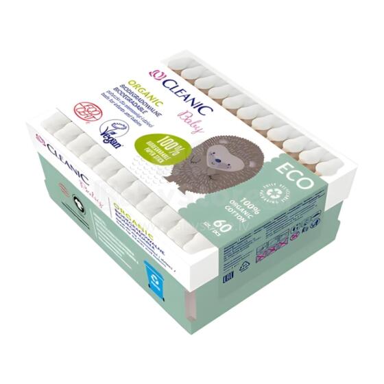 Cotton pads for babies Cleanic Baby Eco 60 pcs. in paper packaging