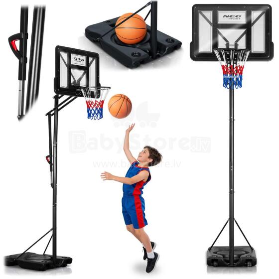 Adjustable Basketball Hoop 170-305cm Stable Large Neo-Sport NS-283