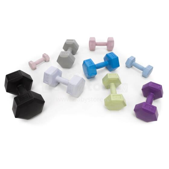 2x2kg hexagonal dumbbells for fitness exercises, set of 2, purple