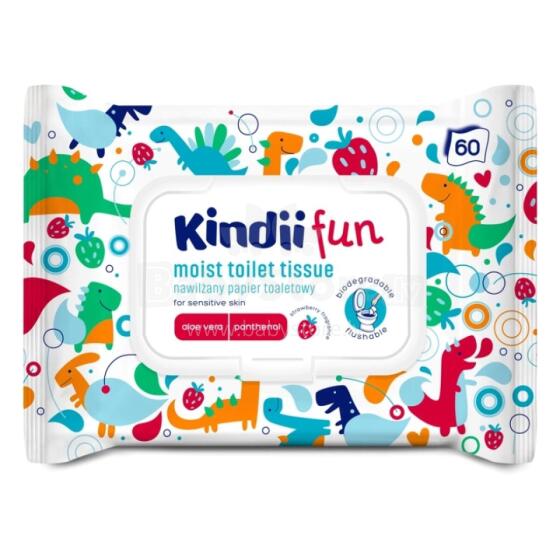 Mitrināts tualetes papīrs Kindii Fun 60 gab. 