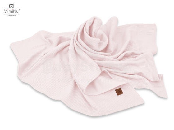 KIECZMERSKI Blanket 75x100 cm MIMINU SOFT interlock cotton 100% powder pink
