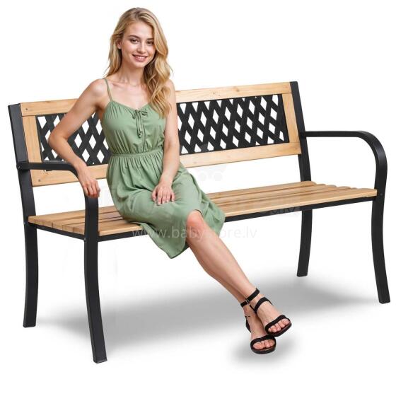Garden bench with backrest 125 x 77 x 49 cm Sofotel Elion