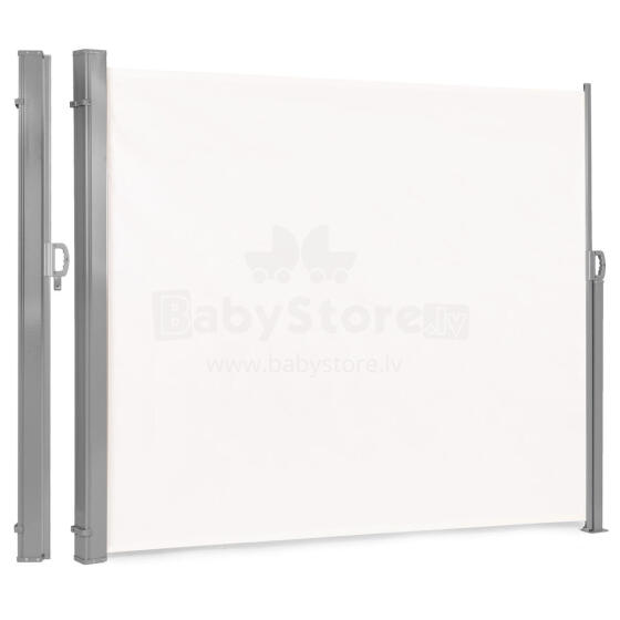 Foldable awning 300x200 cm, side roller blind, garden screen for terrace, beige