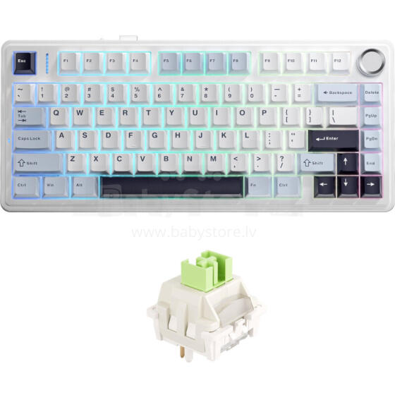 F75 EN / RU раскладка механической игровой клавиатуры White Reaper switch