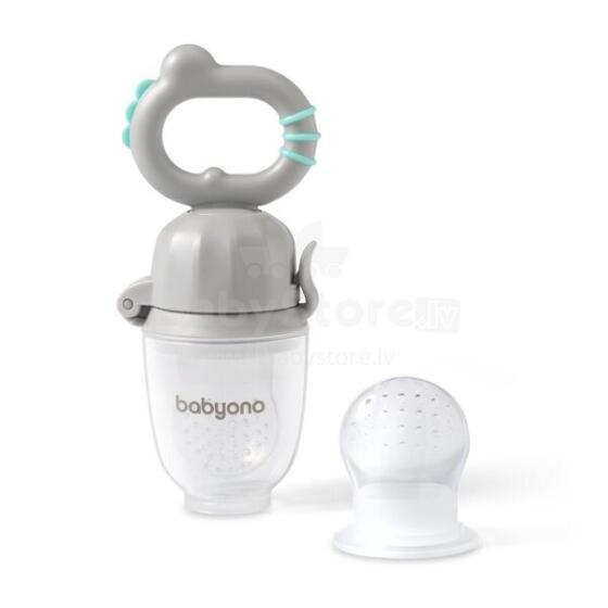 Babyono Twist-out baby food feeder Art.1551 Dino Grey  Silicone strainer for feeding fresh vegetables (Nibbler)