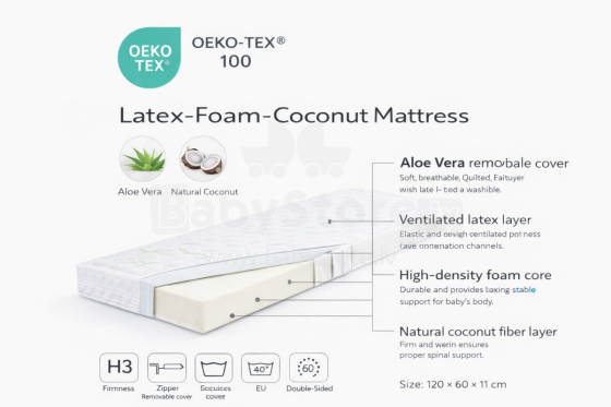 La Bebe™ Mattress Aloe Vera Art.280049