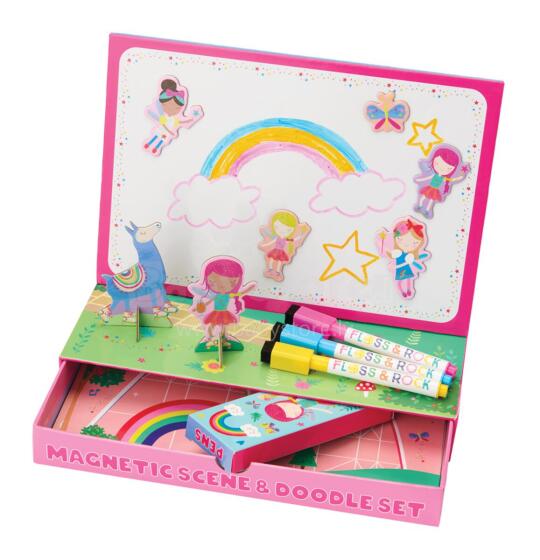 Magnetic Game and Drawing Set, Rainbow Fairy