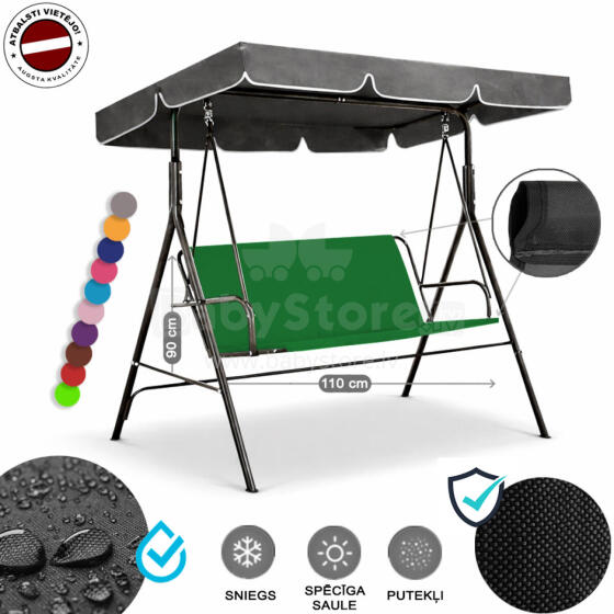 Z-HOME, 110 × 90 cm, Art.23207B, replacement garden swing seat cover, waterproof base material