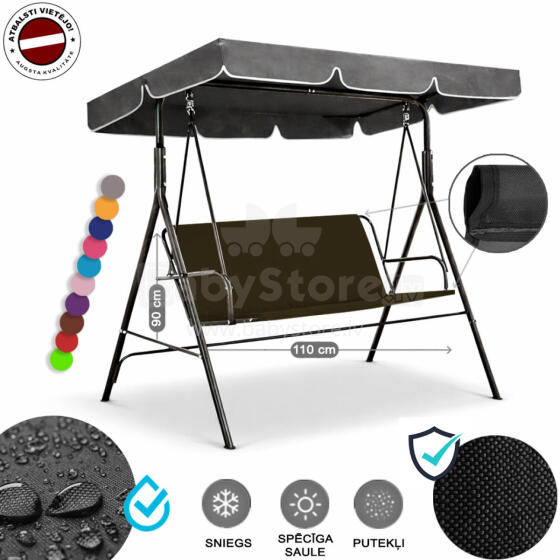 Z-HOME, 110 × 90 cm, Art.23207G, replacement garden swing seat cover, waterproof base material