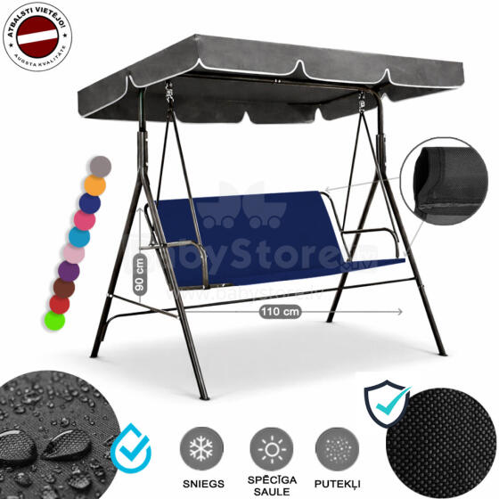 Z-HOME, 110 × 90 cm, Art.23207K, replacement garden swing seat cover, waterproof base material