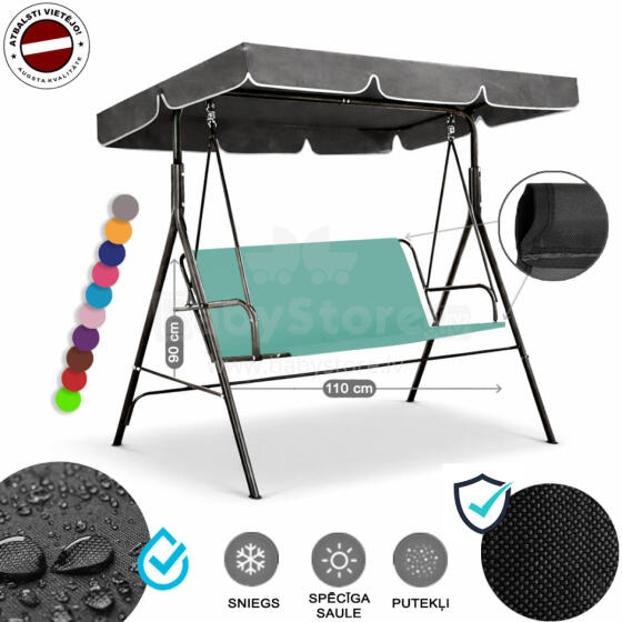 Z-HOME, 110 × 90 cm, Art.23207L, replacement garden swing seat cover, waterproof base material