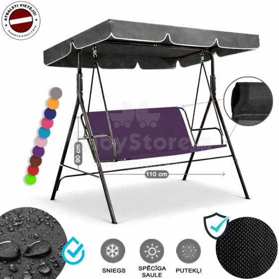 Z-HOME, 110 × 90 cm, Art.23207M, replacement garden swing seat cover, waterproof base material