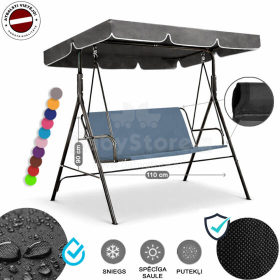 Z-HOME, 110 × 90 cm, Art.23207N, replacement garden swing seat cover, waterproof base material