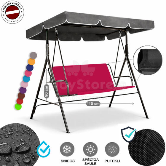 Z-HOME, 110 × 90 cm, Art.23207O, replacement garden swing seat cover, waterproof base material
