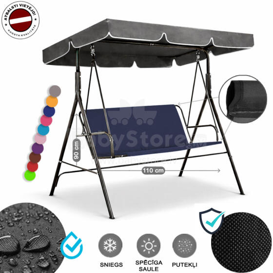 Z-HOME, 110 × 90 cm, Art.23207R, replacement garden swing seat cover, waterproof base material