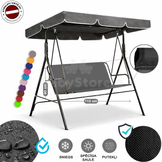 Z-HOME, 110 × 90 cm, Art.23207V, replacement garden swing seat cover, waterproof base material