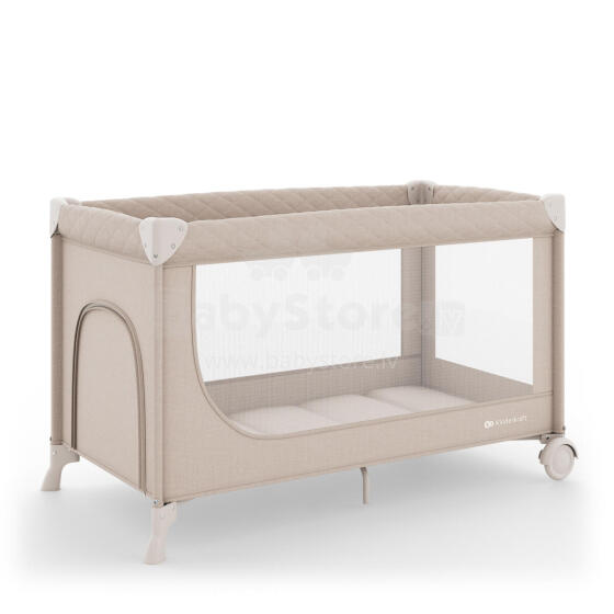 KINDERKRAFT Travel Crib LEODY UP beige with accessories