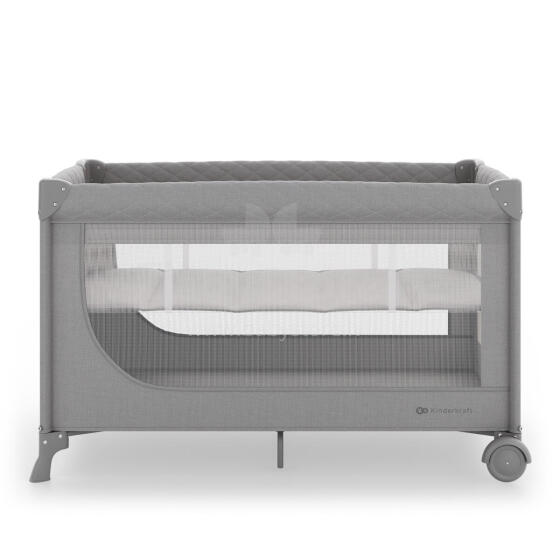 KINDERKRAFT Travel Crib LEODY UP grey