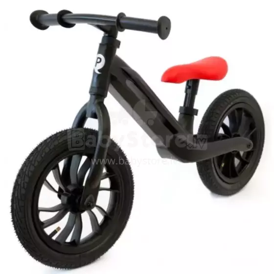 Aga Design Qplay Racer Art.281263 Black  Children's runner bike with a metal frame and inflatable wheels