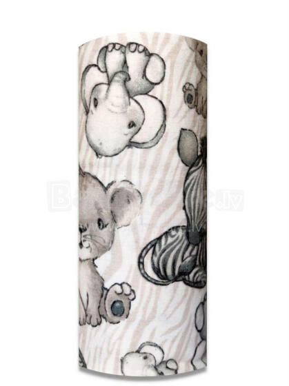 Diaper - 24946 - FLANNEL PRINT - EGA - SAFARI - BEŻ - size 70x80 cm