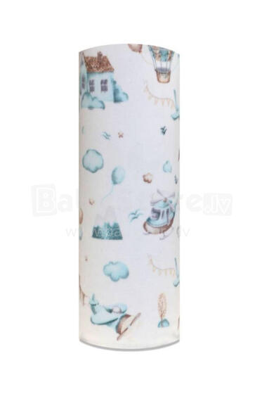 Diaper - 24977 - FLANNEL PRINT - EGA - LOTNISKO - MINT - size 70x80 cm