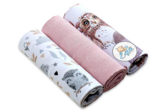 Diaper - SET 33 - 6049 - MUSLIN - EGA - size 60x80 cm