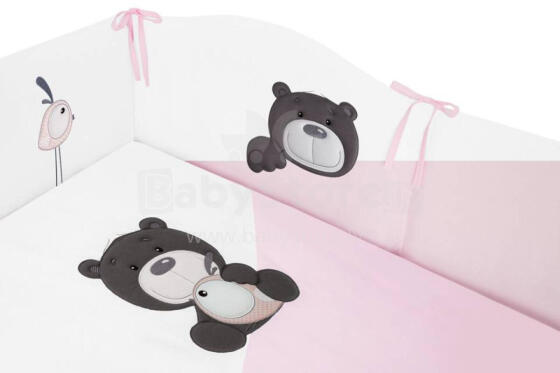 Bedding set - 5 parts - 120/90/180 - LILO&LO- P02-0696 - PINK