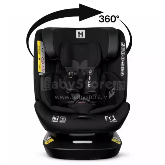 Aga Design Hamilton 360 I-Size Art.FR01 Diamond Black Autosēdeklītis 0-36 kg