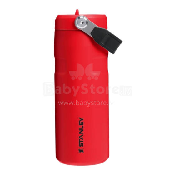 Thermos bottle with straw The IceFlow Bottle Flip Straw 2.0 0.47L dark red