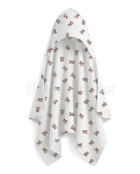 MY TREE Muslin Bath Cover 80x80 Vintage Teddy CM1