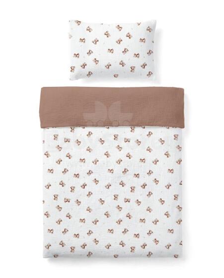 MY TREE Muslin Bedding C-2 135x100,60x40 Vintage Teddy CM1